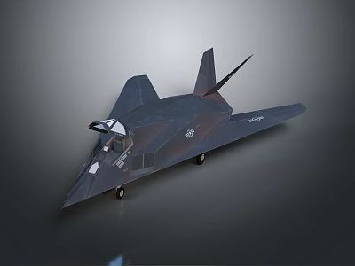 Modern Fighter Jet With Stealth Design USAF Markings Ground Display Streamlined Exterior 3d model