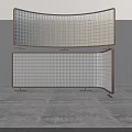 Modern Room Divider With Metal Frame And Grid Design For Interior Spaces 3d model