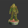 Swamp Thing Character Statue With Green Vines Roots And Plant Like Creature Features