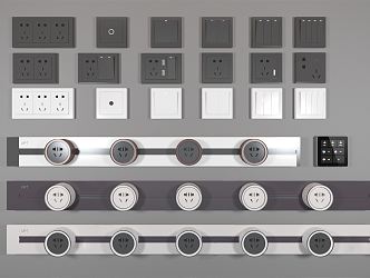 Modern Switch Mobile Switch Socket Panel 3d model