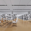 modern library 3d model