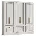 Elegant White Dresser With Gold Handles Multiple Drawers And Storage Doors