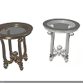Elegant Coffee Tables With Carved Legs Round Top Gold And Light Color Finishes