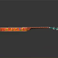 Colorful Toy Ukulele With Blue Body Star Patterns And Green Neck
