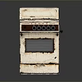 Vintage Household Gas Stove Oven Old Kitchen Appliance With Rusty Parts