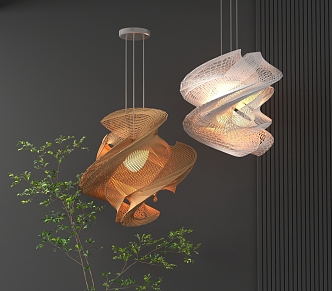 Alien art chandelier 3d model