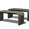 Modern Bed End Stool Leather Bed End Stool Bench Sofa Stool 3d model