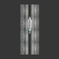 Futuristic High Speed Train With Streamlined White Blue Exterior On Concrete Rail Track