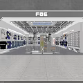 FQE Clothing Store Modern Interior With Clothing Displays Mannequins And Shelves