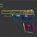 Durable Black Modern Tactical Pistol With Grip Texture And Metal Surface