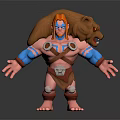 Modern game character Hawkeye 3d model