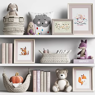 Modern Ornaments Combination Toy Book Photo Frame Ornaments 3d model