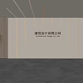 Modern Front Desk Background Wall Simple Background Wall Front Desk Reception Area Background Wall Company Front Desk Background Wall 3d model