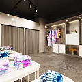THE FIRE HYDRANT Tie Dye Specialty Store With Colorful Display Counters And Large Screen
