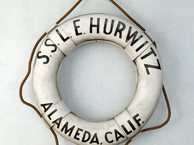 Vintage S S L E Hurwitz Life Preserver From Alameda Calif 3d model