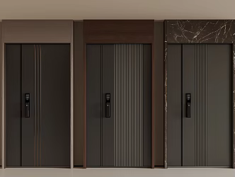 Modern entry door 3d model