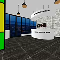 Hair Salon Interior Design With Decorative Walls Mirrors Workstations Pendant Lights And Tiled Floor