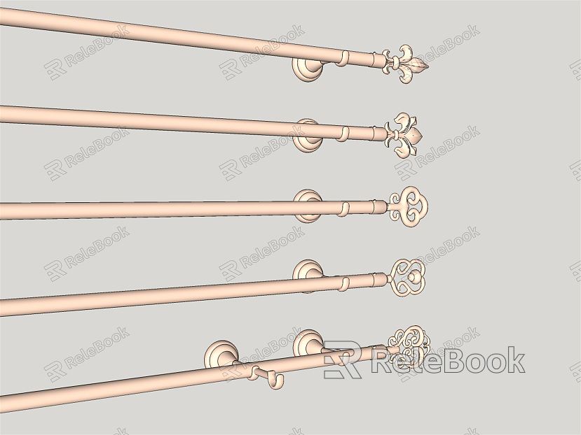 Jane Ou Curtain Rod Roman Rod Accessories Chain Rope Flute Oboe model