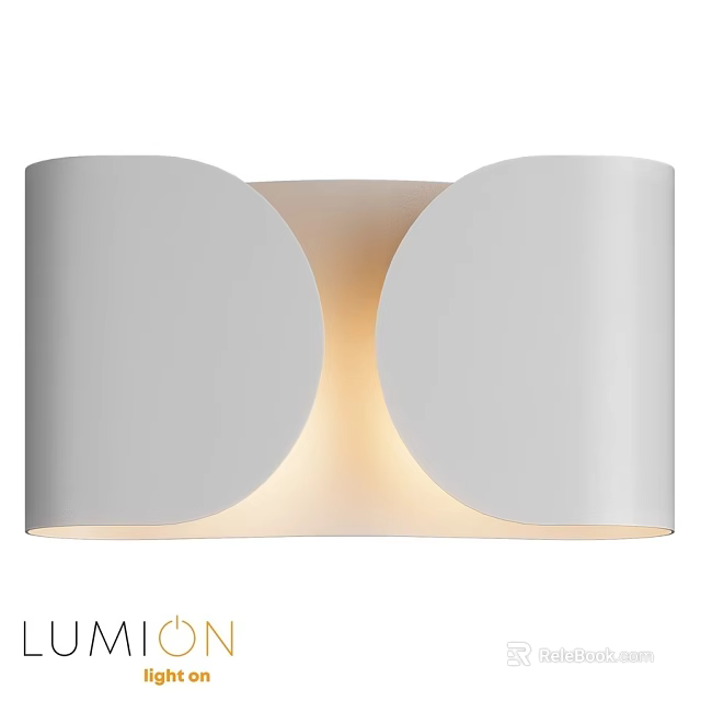 Modern White Wall Lamp With Double Circular Design And Soft Warm Light 3d model 