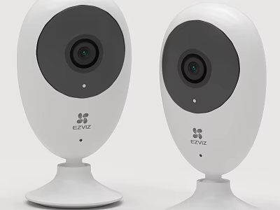 EZVIZ Home Security Cameras White Design Two Units For Indoor Use 3d model