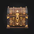 Decorative Treasure Chest With Intricate Gold Accents And Ornate Design Details