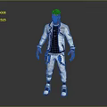 Stylish Man Wearing White Jacket Black Inner Shirt White Pants With Chain Details White Shoes