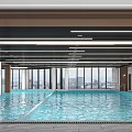 Spacious Yoga Studio Interior With Neatly Arranged Yoga Mats And Modern Ceiling Lighting