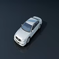 Modern White Sedan Car With Sleek Design And Aerial View 3d model