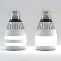 Modern LED Light Bulb With White Striped Body Multiple LED Lamps For Home Lighting