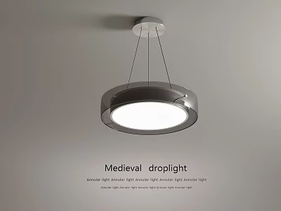 Luxury Modern Medieval Round Shape LED Droplight Ceiling Light Fixture Design 3d model