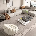 Modern Sofa Coffee Table Multiplayer Sofa 3d model