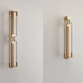 Minimalist Modern Golden Wall Lamp With Sleek Linear Metal Decorative Design