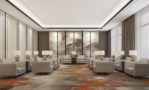 New Chinese Reception Room 3d model