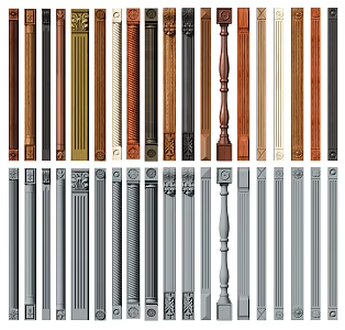 European style roman column cabinet roman column 3d model