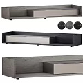 Modern TV Stand With Wooden And Metal Frame Storage Shelf Design