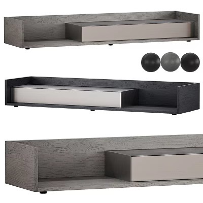 Modern TV Stand With Wooden And Metal Frame Storage Shelf Design 3d model