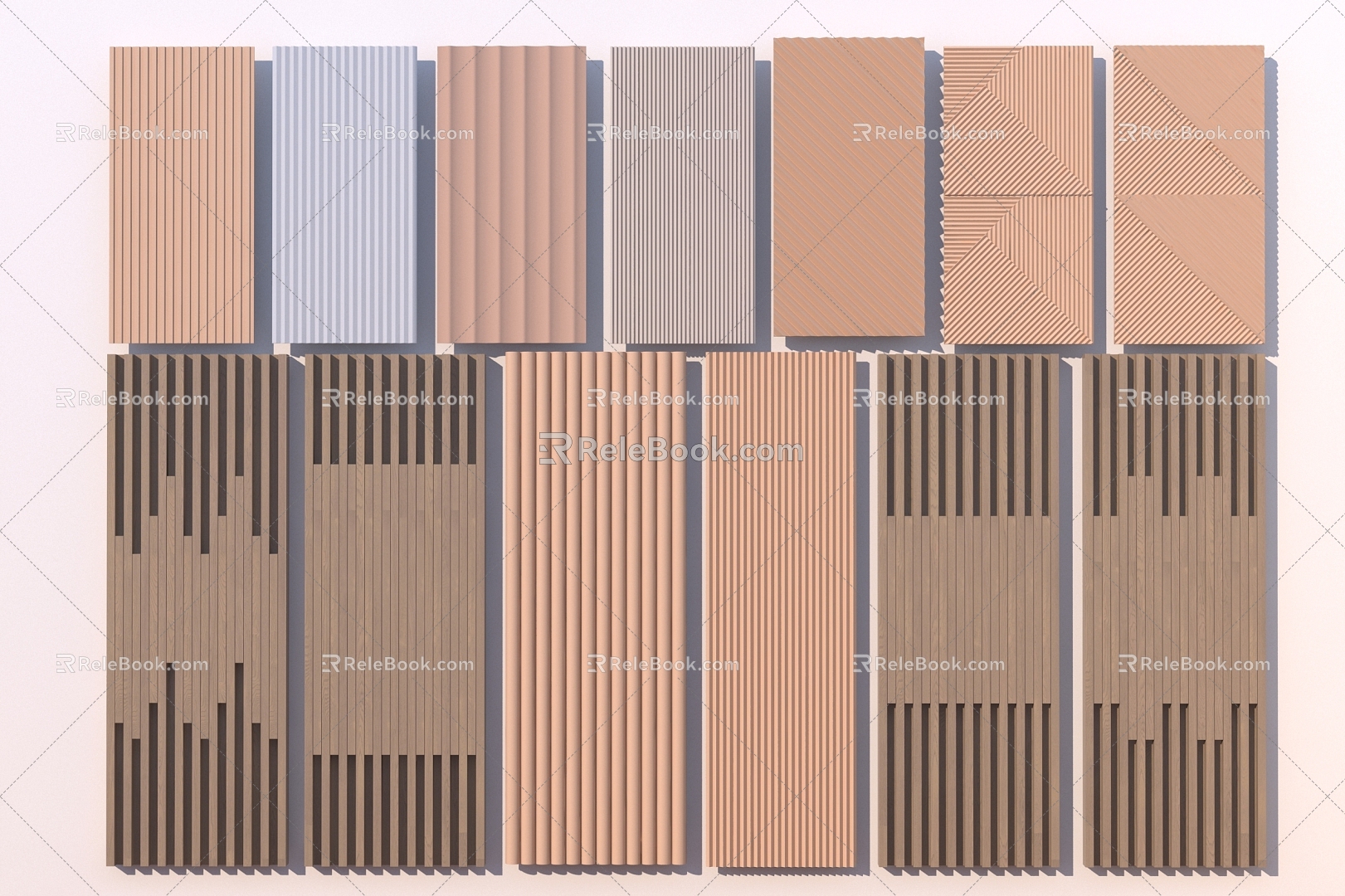 Modern background wall decorative panel wall panel 3d model