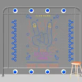 Neon Decorative Lights With Peace Sign Stars Lightning For Rock Music Festival Club Name