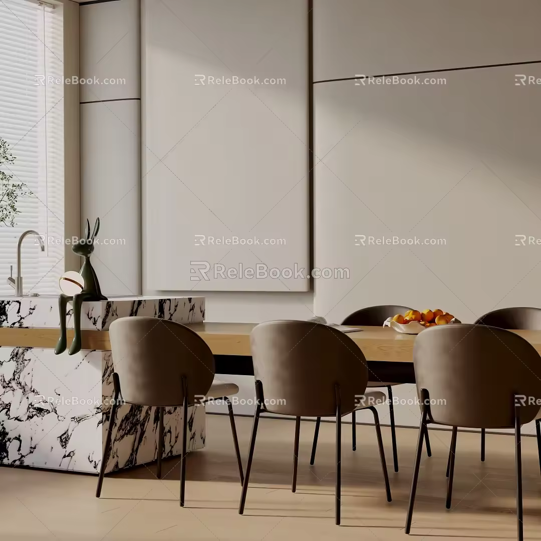 Modern table combination 3d model