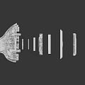 Disassembled Headphone Speaker Components With Modern Design Metal Rings Circular Parts Arranged In Order