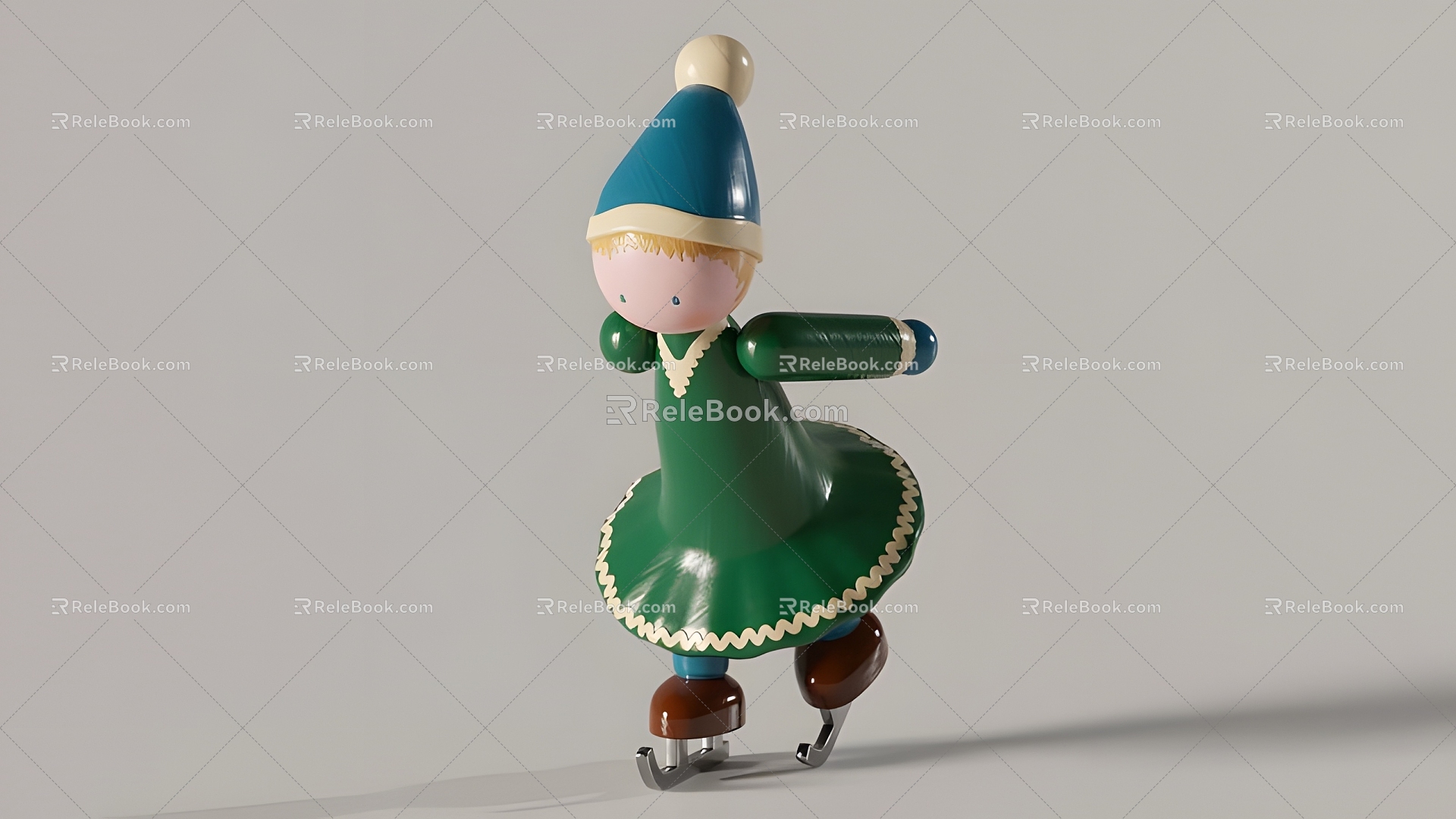 Skating Doll 3d model