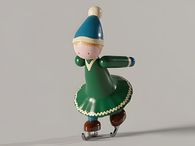 Skating Doll 3d model