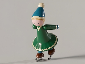 Skating Doll 3d model