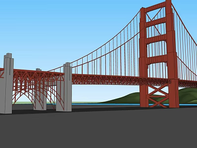 modern landscape bridge 3d model modern landscape bridge 3d model