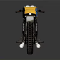 Yellow Vintage Motorcycle With 18 Racing Number Brown Seat And Sleek Design