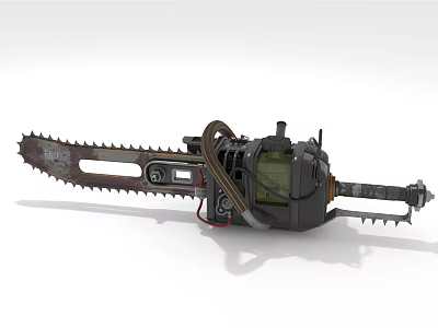 modern chainsaw 3d model