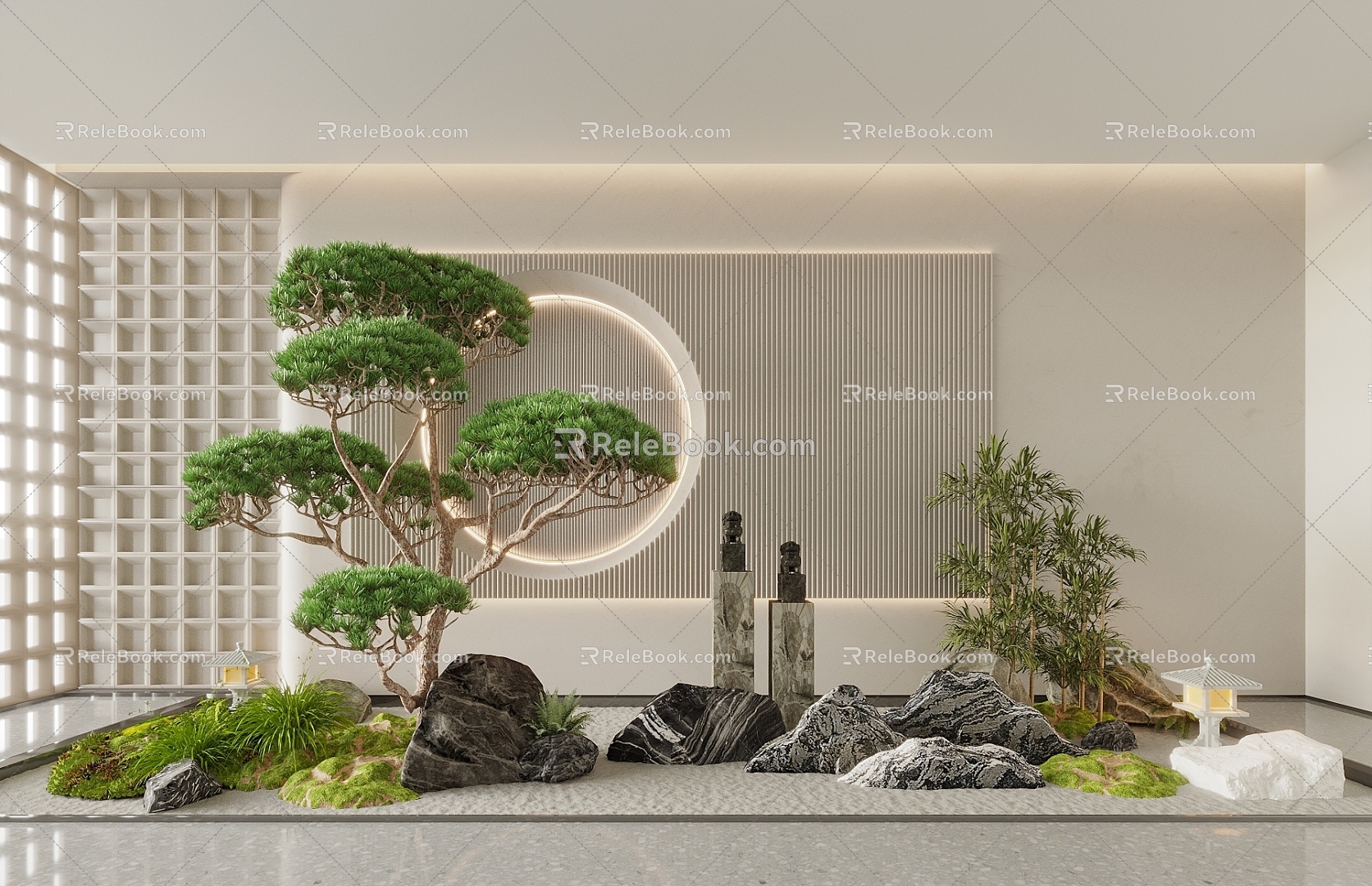 Garden landscape landscape landscape sketch courtyard landscape stone courtyard sketch landscape tree 3d model