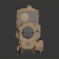 Futuristic Golden Weapon With Intricate Mechanical Design And Shiny Reflective Surface