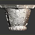Intricate Metal Sculpture Carving Square Vase With Detailed Hollow Patterns And Ornate Base