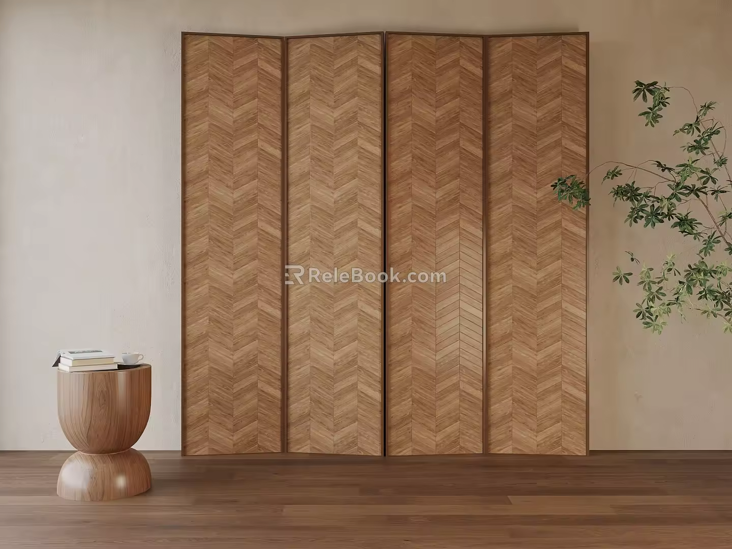 New Chinese-style screen partition 3d model